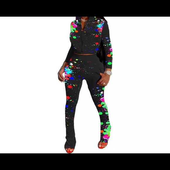 FabulouslyFitted Boutique | Women’s 2-Piece Galaxy Pants Set - Picture 3 of 3